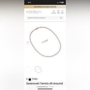 swarovski necklace all around tennis rose gold